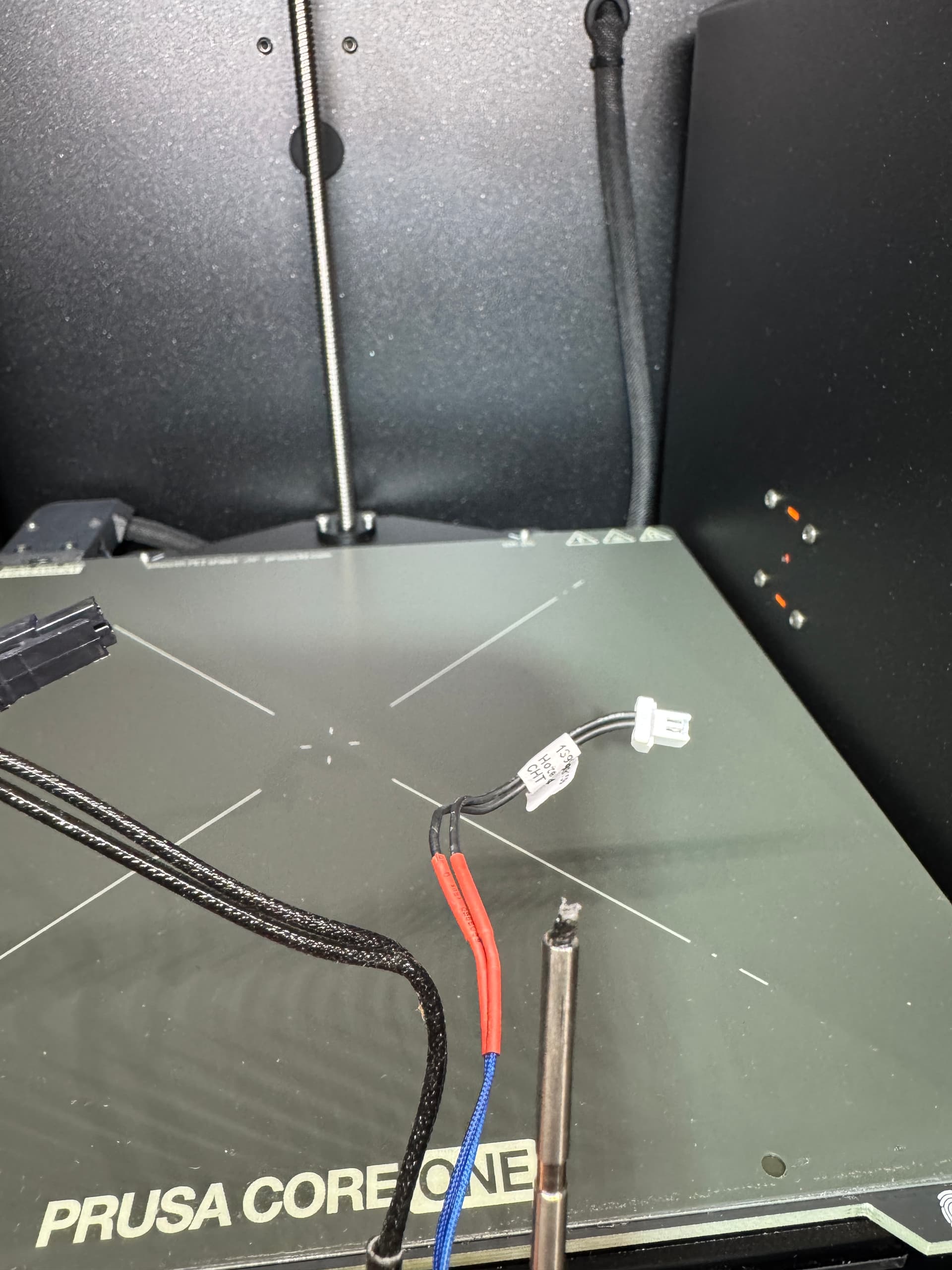 Nozzle with broken filament inside
