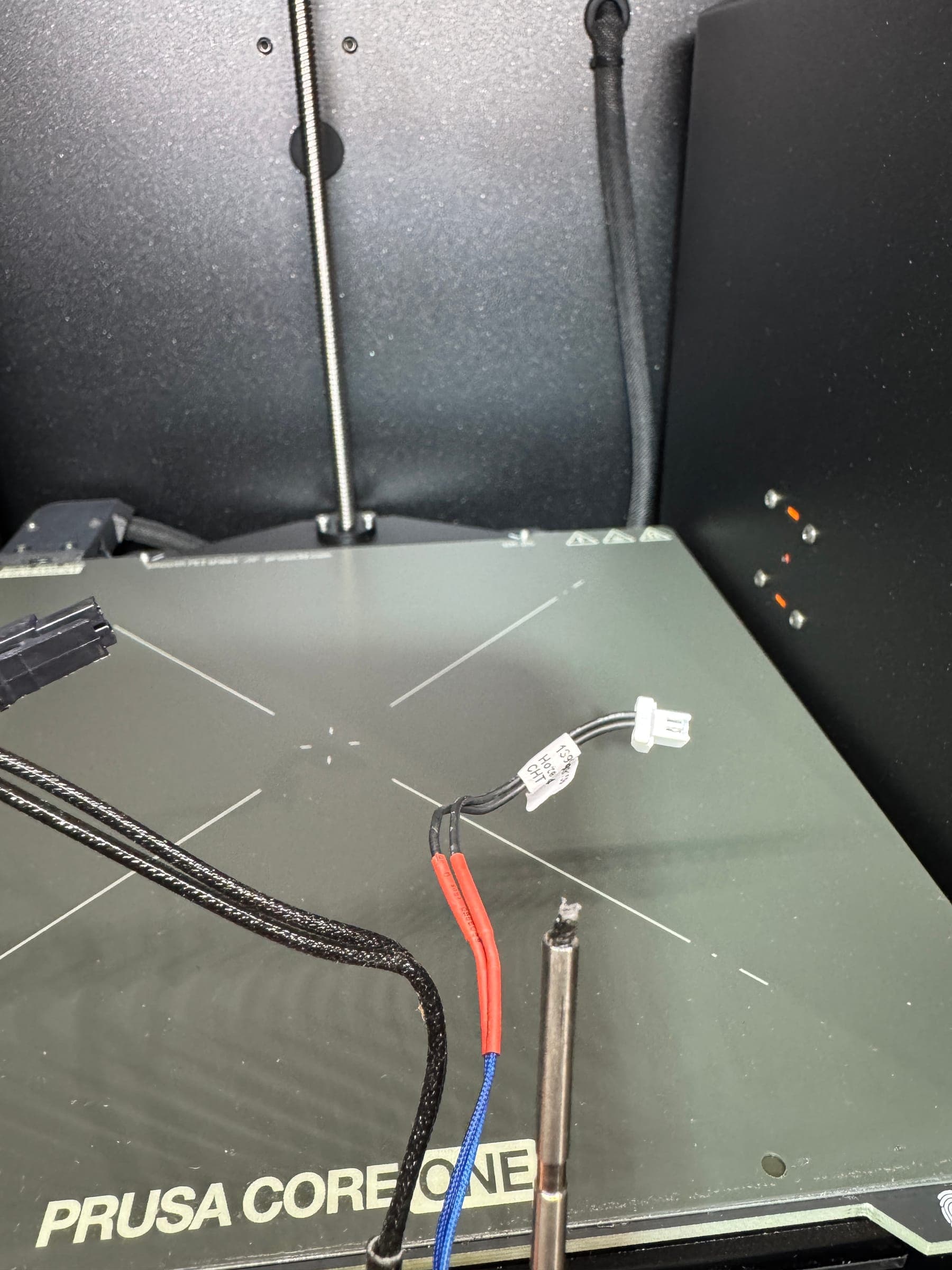 Nozzle with broken filament inside